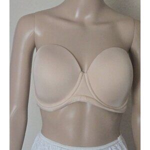 Wacoal Bra Beige 854119 Red Carpet Convertible Strapless No Straps size 36D